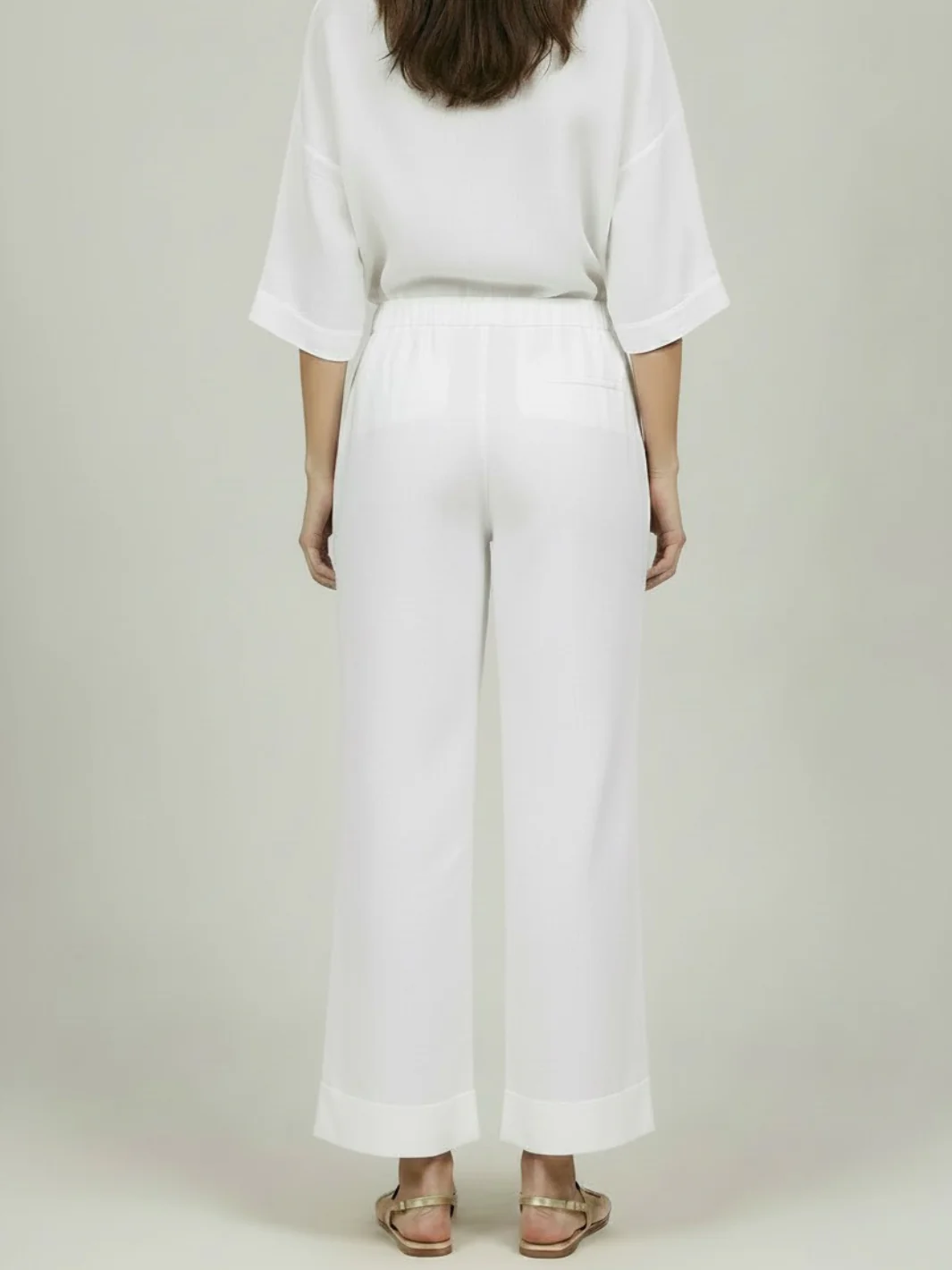 Lil Jen Cody Linen Trousers In White - Image 4