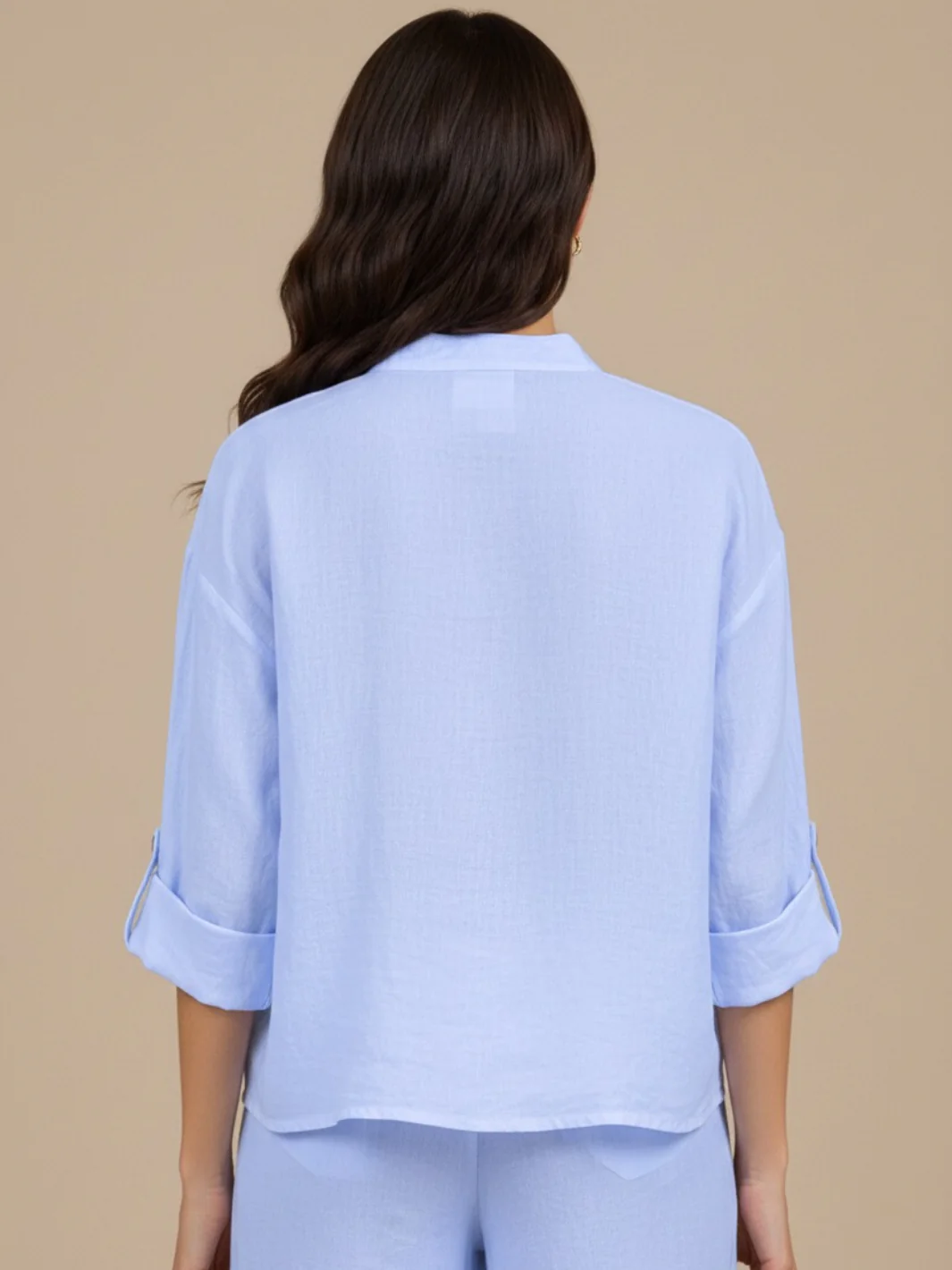 Lil Jen Isabella Linen Top In Blue - Image 4
