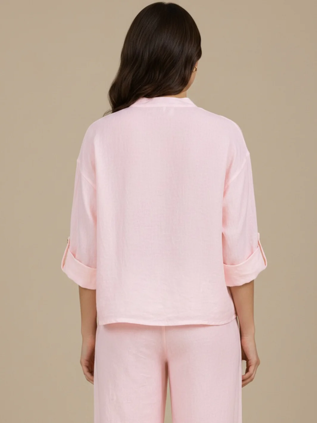 Lil Jen Isabella Linen Top In Pink - Image 4