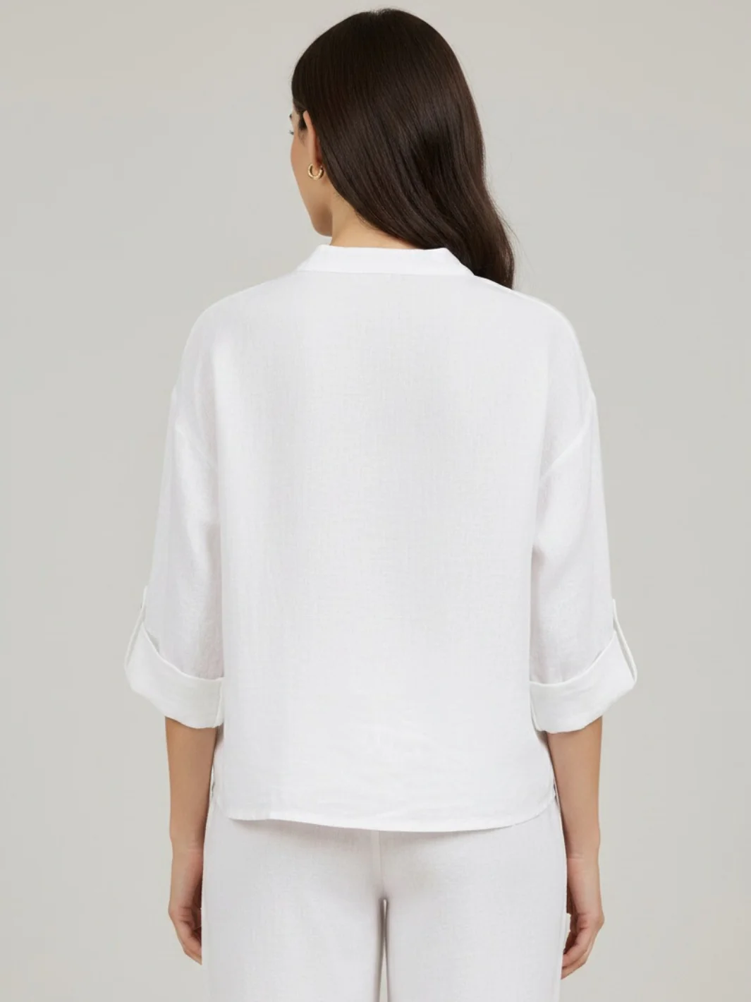 Lil Jen Isabella Linen Top In White - Image 4
