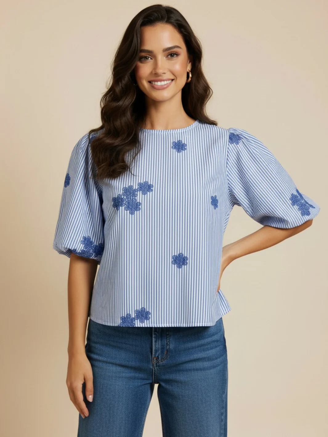 Lil Jen Reese Bow Top In Blue - Image 4