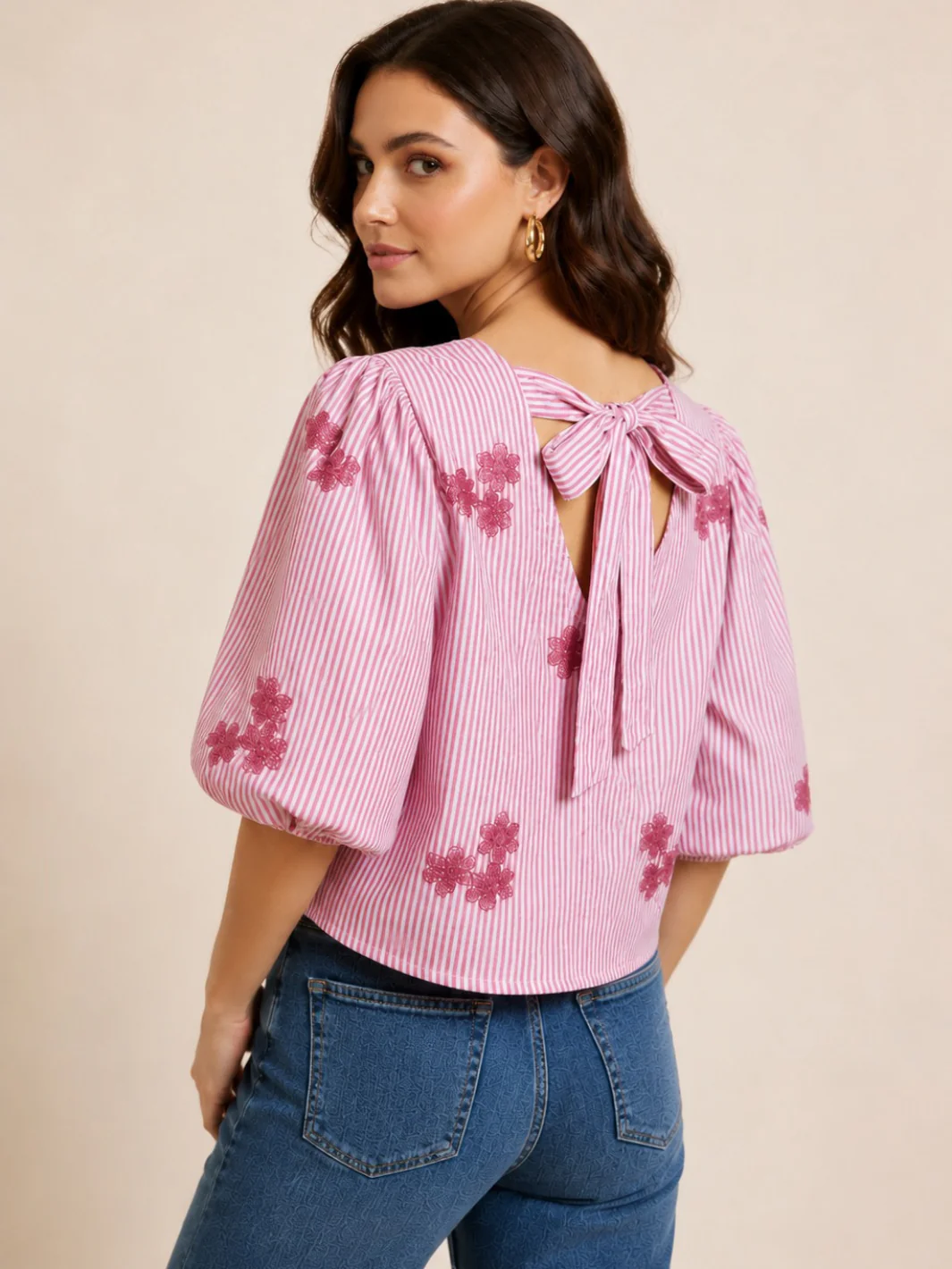 Lil Jen Reese Bow Top In Pink