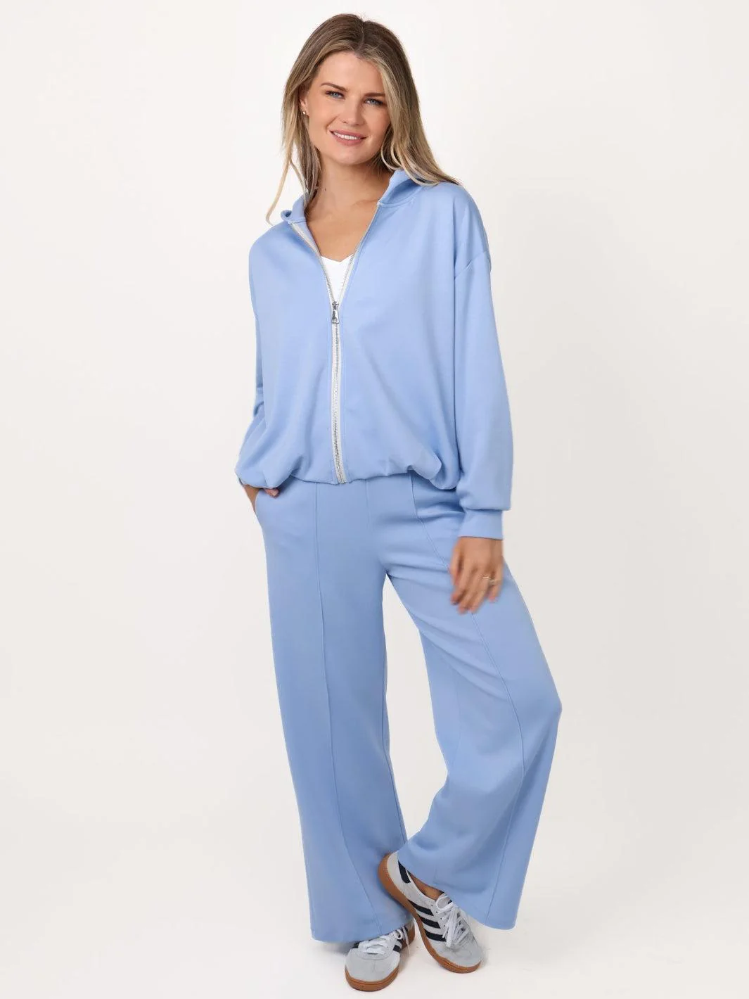 Lil Jen Willow Zip Hoodie In Blue - Image 2