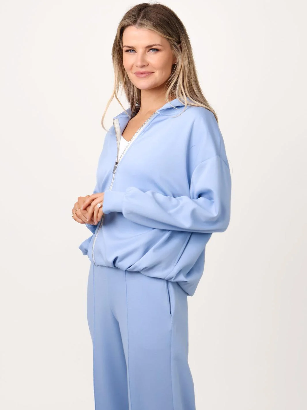 Lil Jen Willow Zip Hoodie In Blue - Image 3