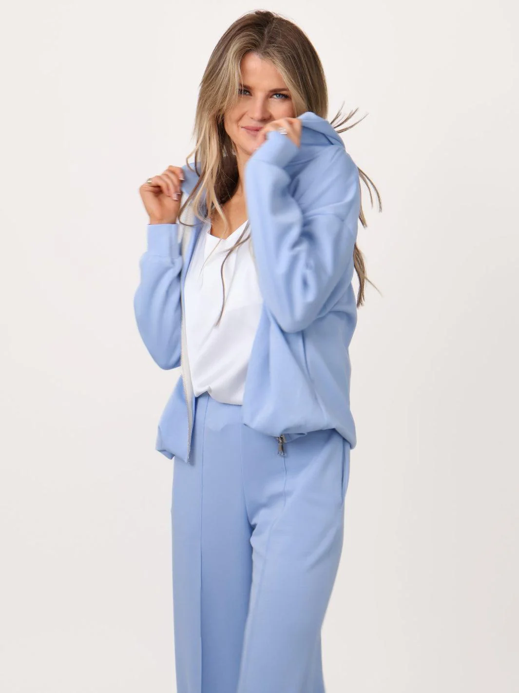 Lil Jen Willow Zip Hoodie In Blue - Image 4