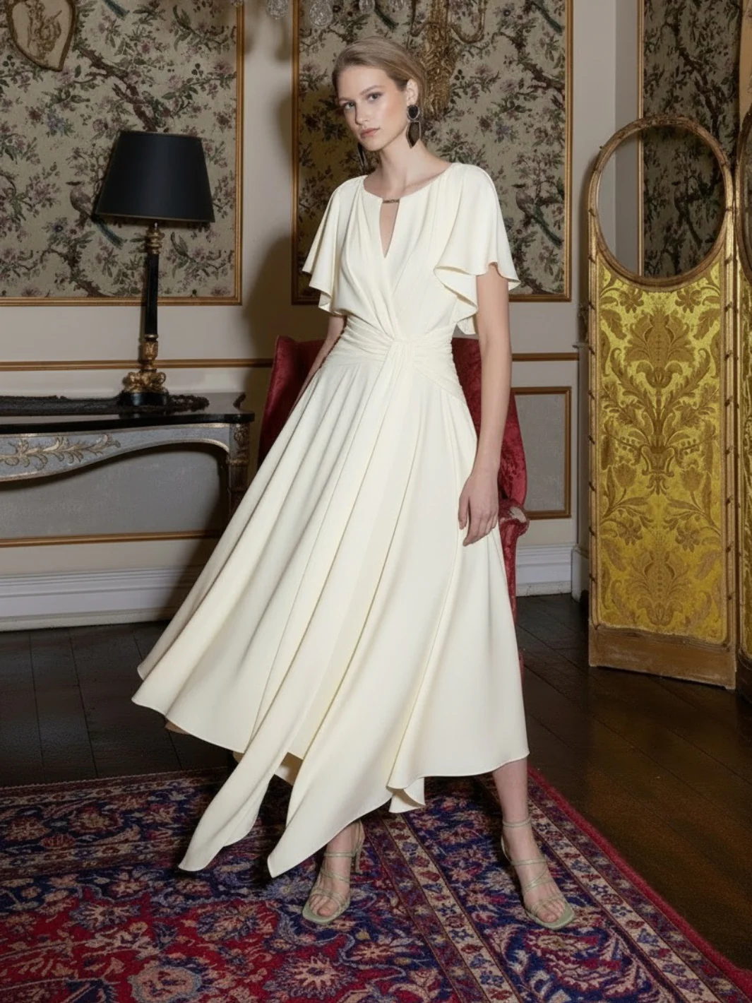 Maisonel Draped Dress ME3003 In Lemonade