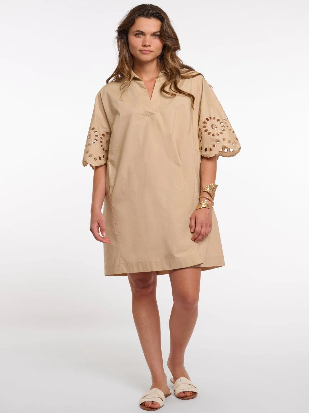 Rino & Pelle Ceylin Mini Dress In Oat