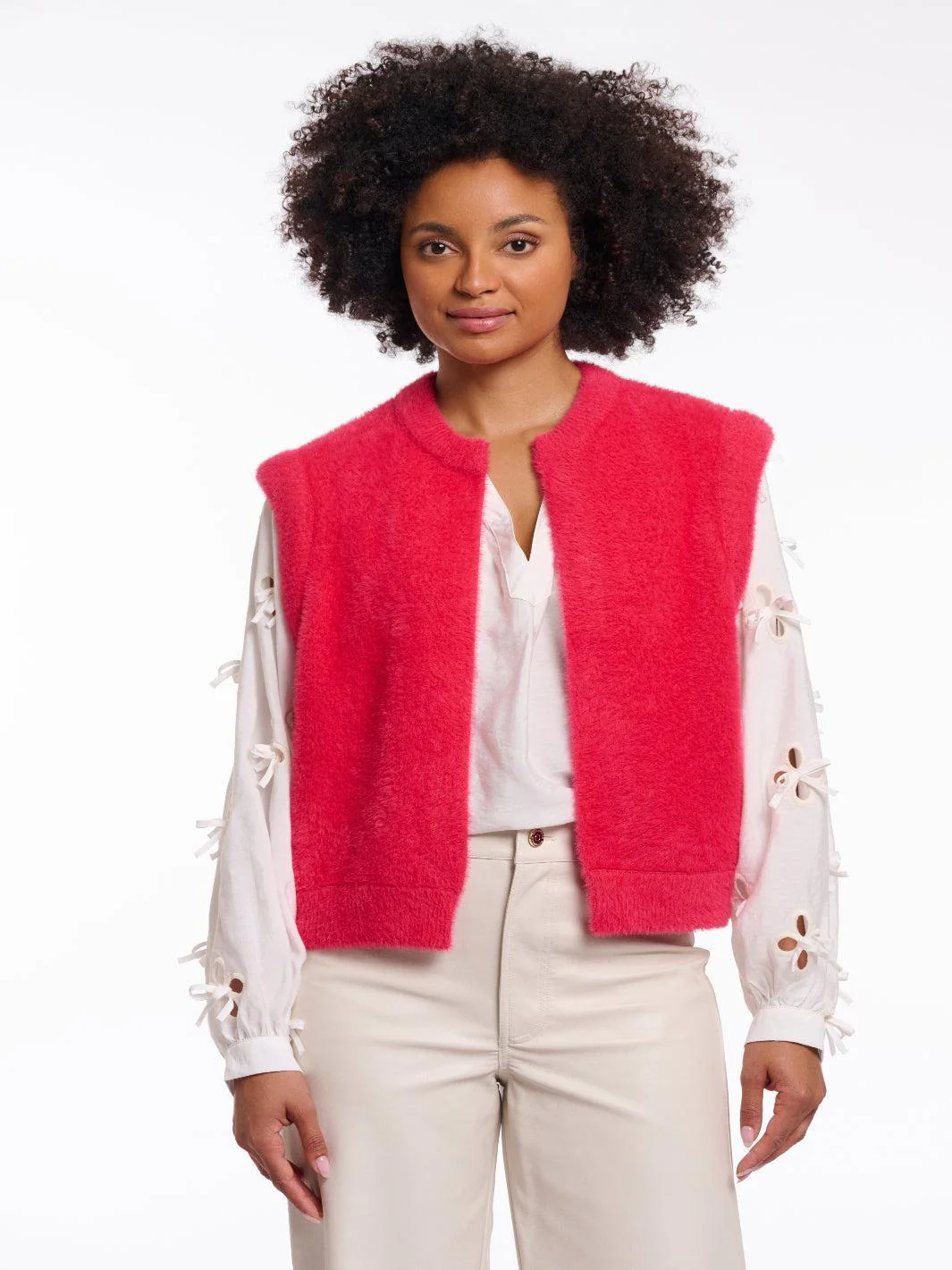 Rino & Pelle Elona Waistcoat In Pink Punch