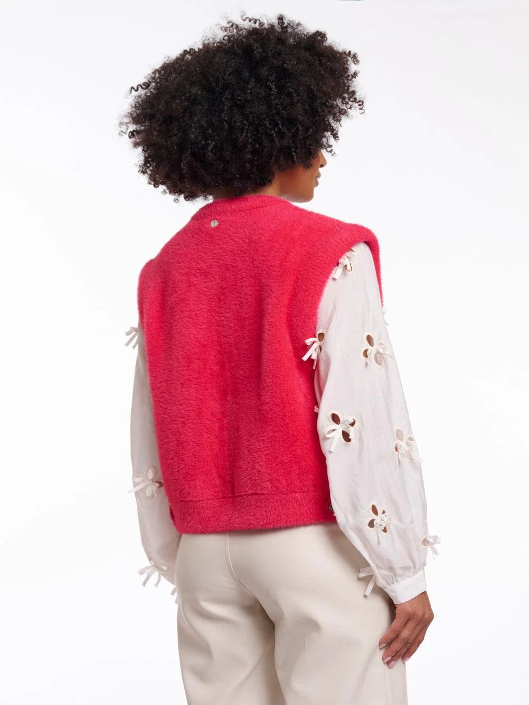 Rino & Pelle Elona Waistcoat In Pink Punch - Image 5