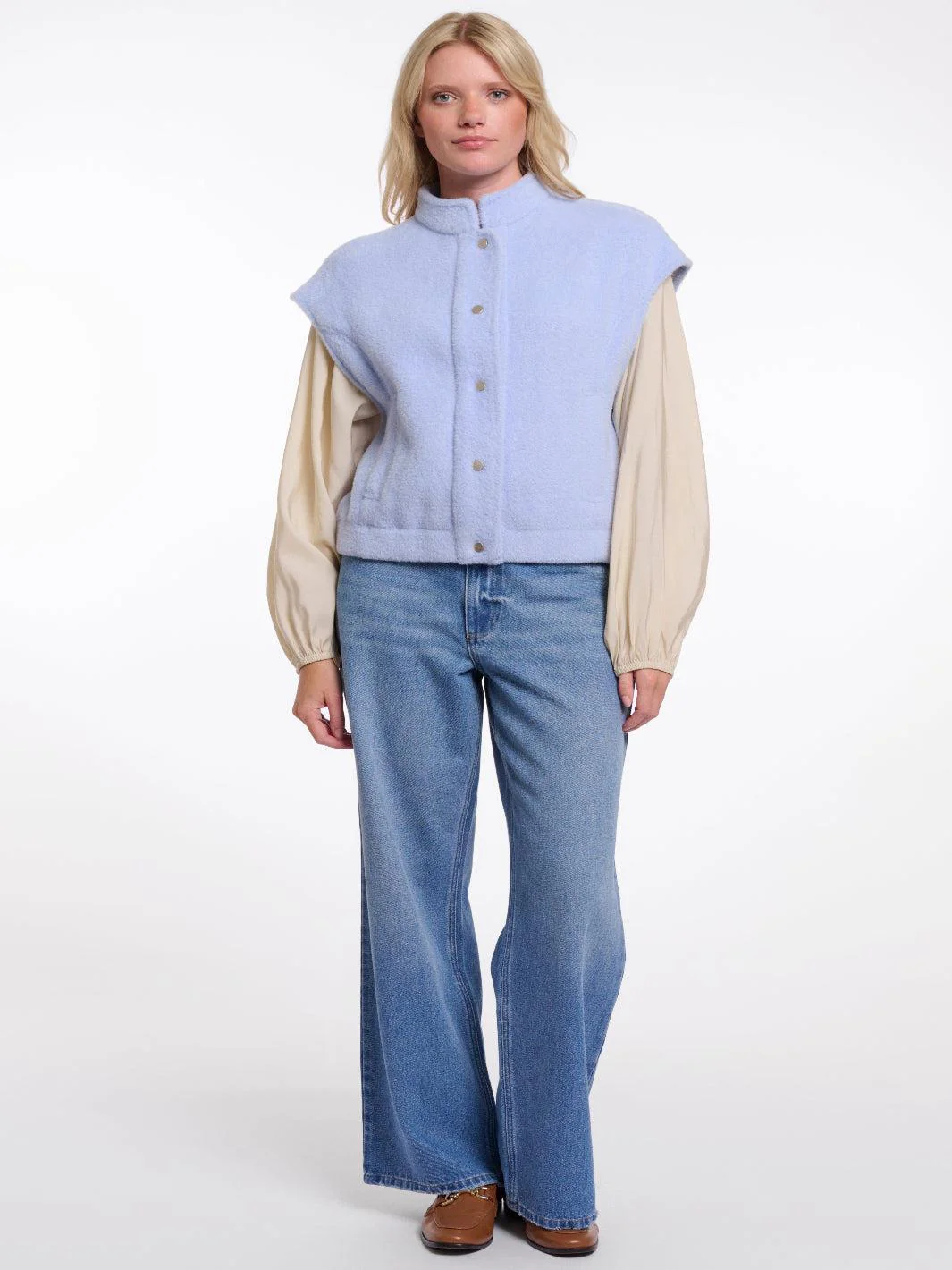Rino & Pelle Teuntje Waistcoat In Light Blue - Image 2