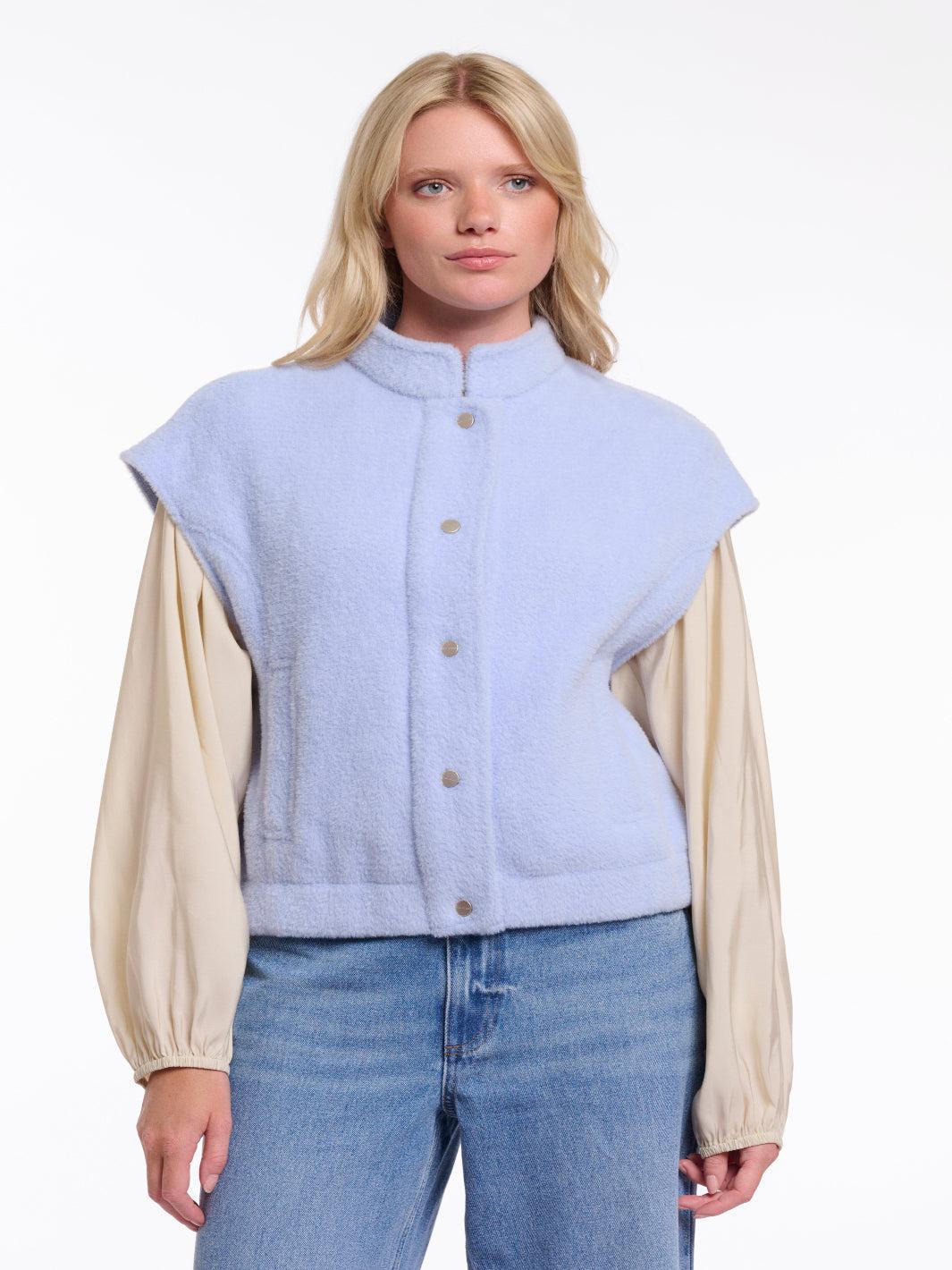 Rino & Pelle Teuntje Waistcoat In Light Blue - Image 3