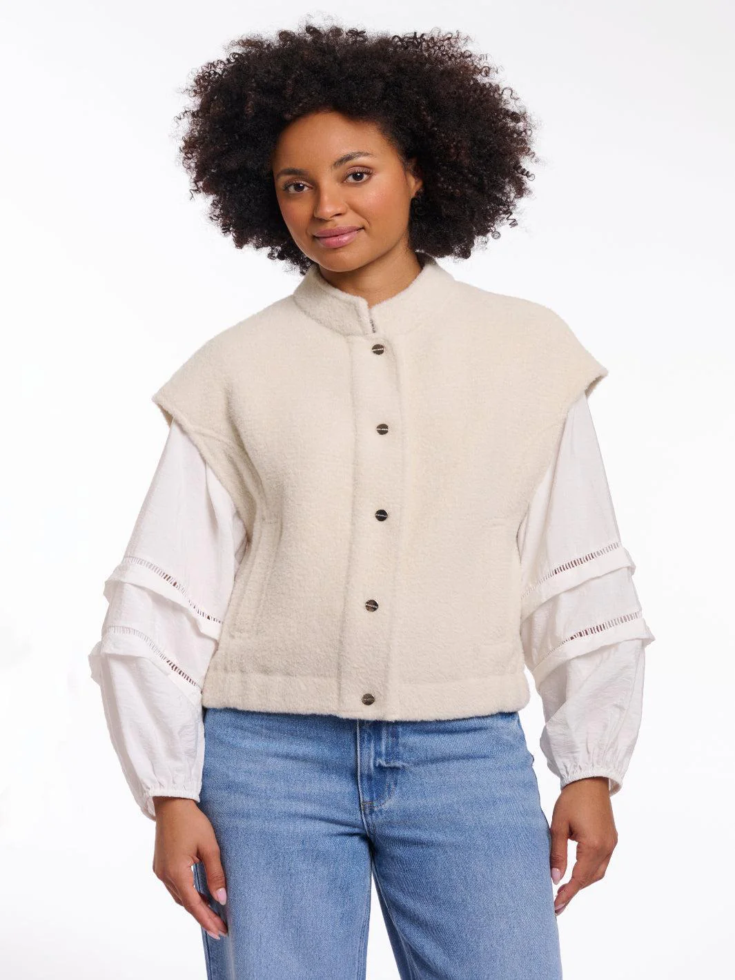 Rino & Pelle Teuntje Waistcoat In Birch - Image 3