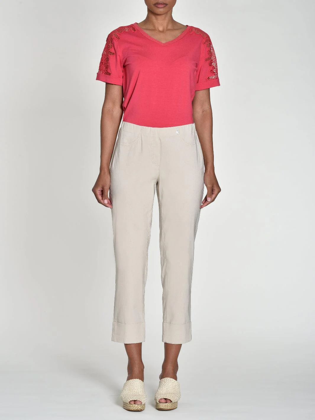 Robell Trousers In Stone 51568