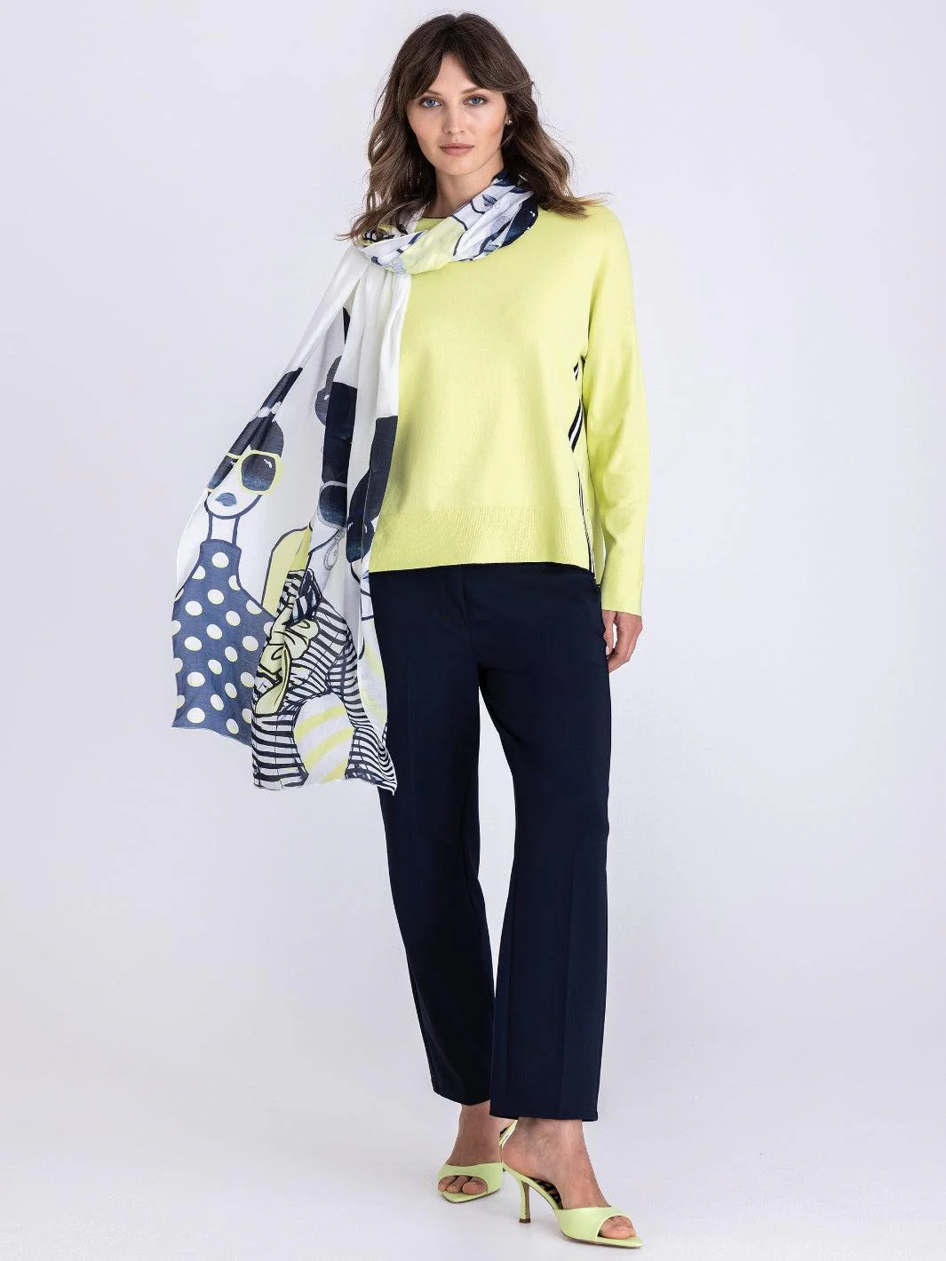 Tuzzi Knit Top In Lime 411057