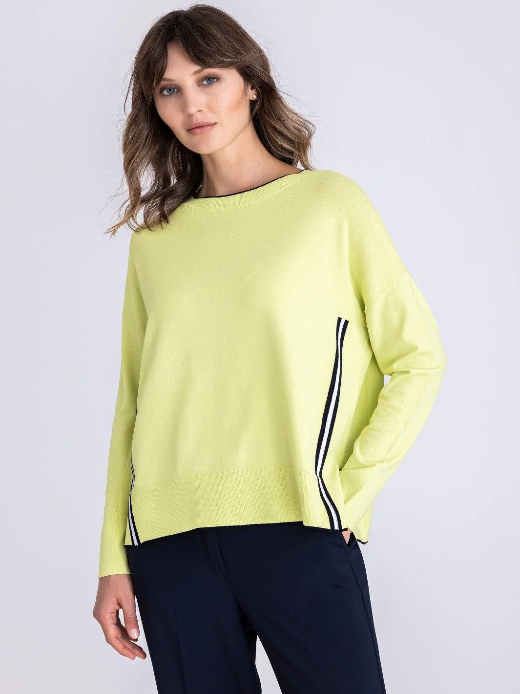 Tuzzi Knit Top In Lime 411057 - Image 2