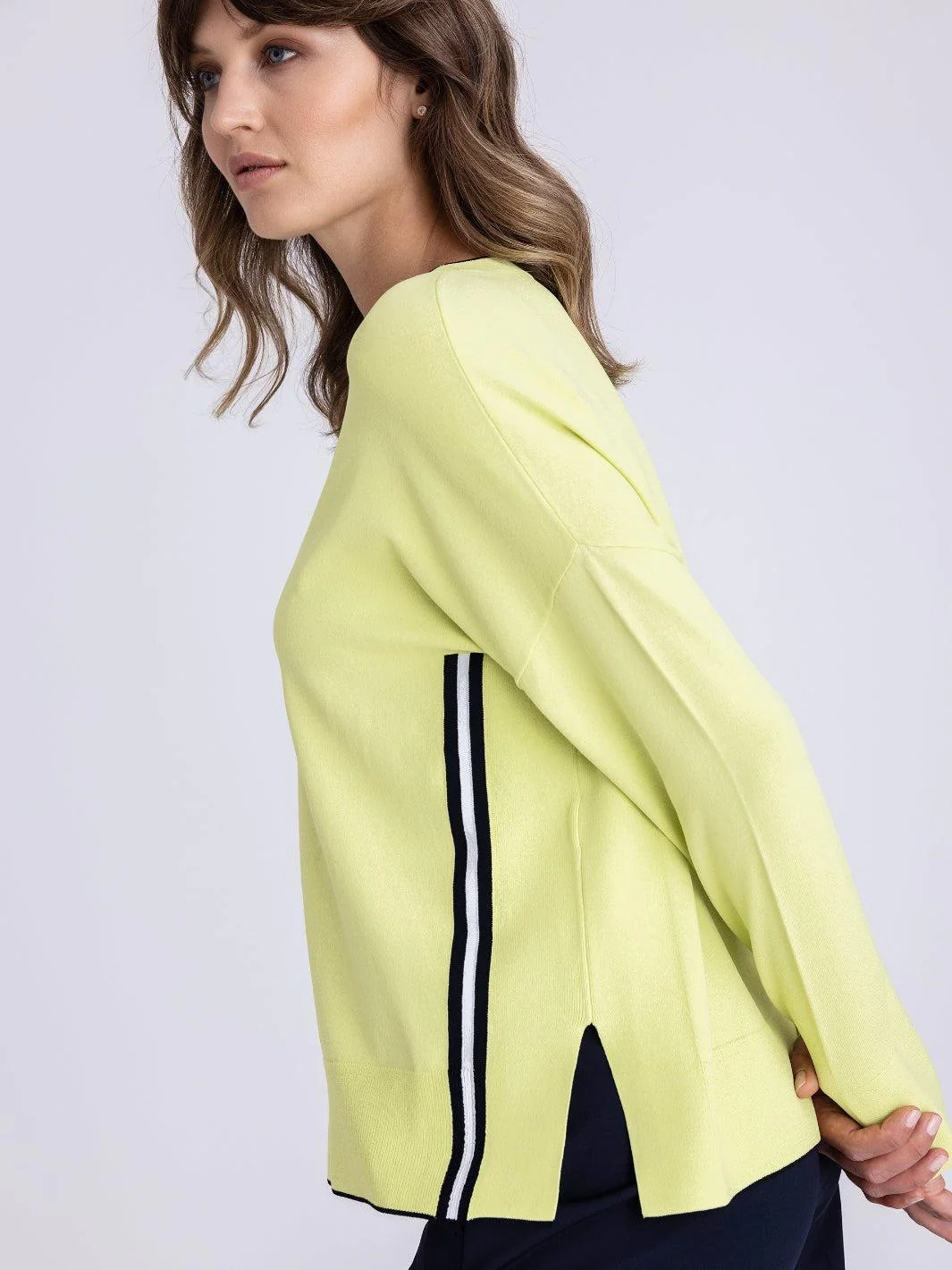 Tuzzi Knit Top In Lime 411057 - Image 3