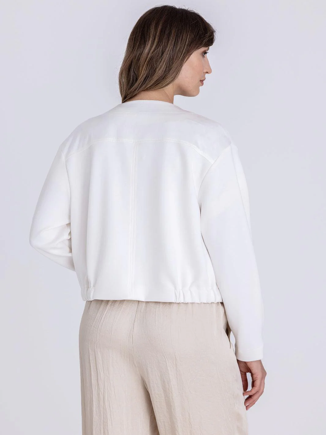 Tuzzi Light Weight Zip Jacket In Ecru 413300 - Image 4