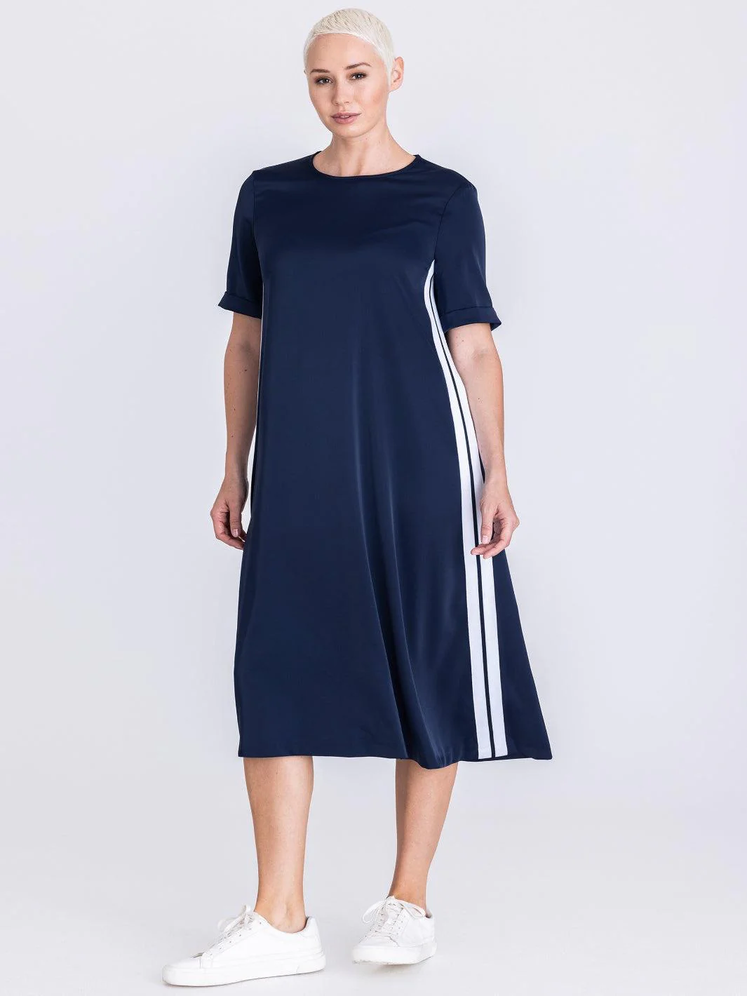 Tuzzi Luxe Midi Dress In Navy 411562