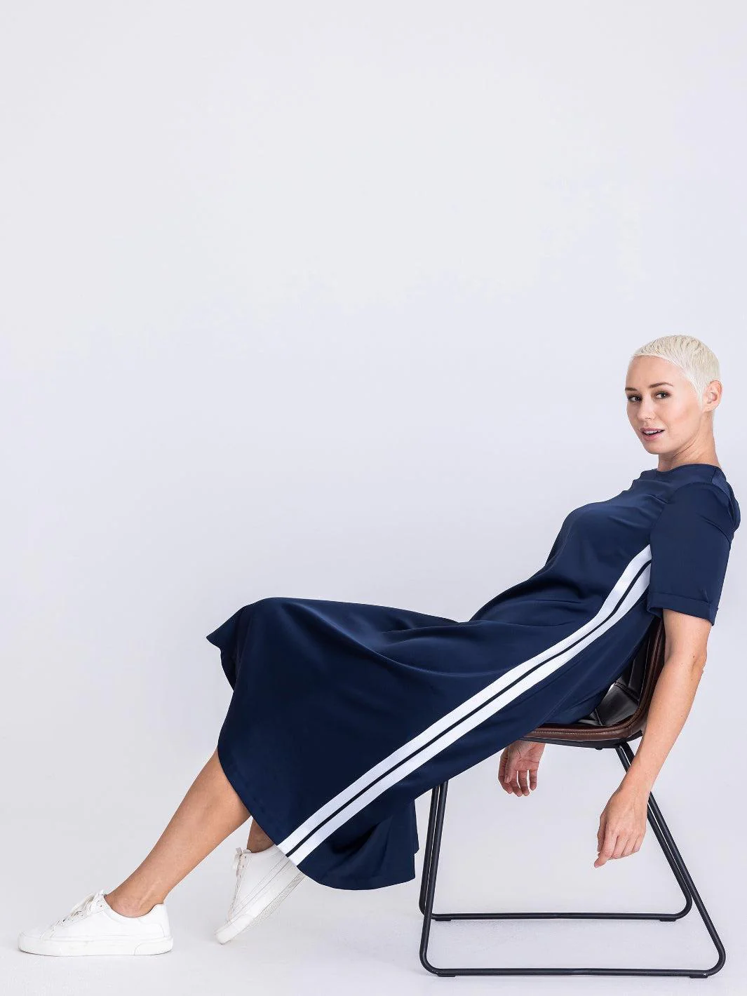 Tuzzi Luxe Midi Dress In Navy 411562 - Image 2