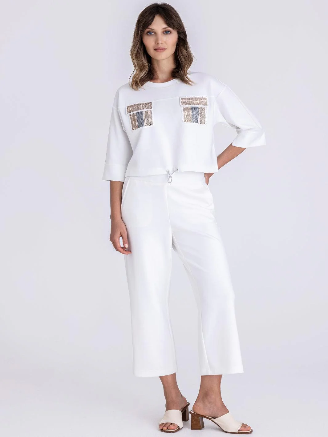 Tuzzi Relaxed Fit Sweatshirt In Ecru 413459 - Image 2