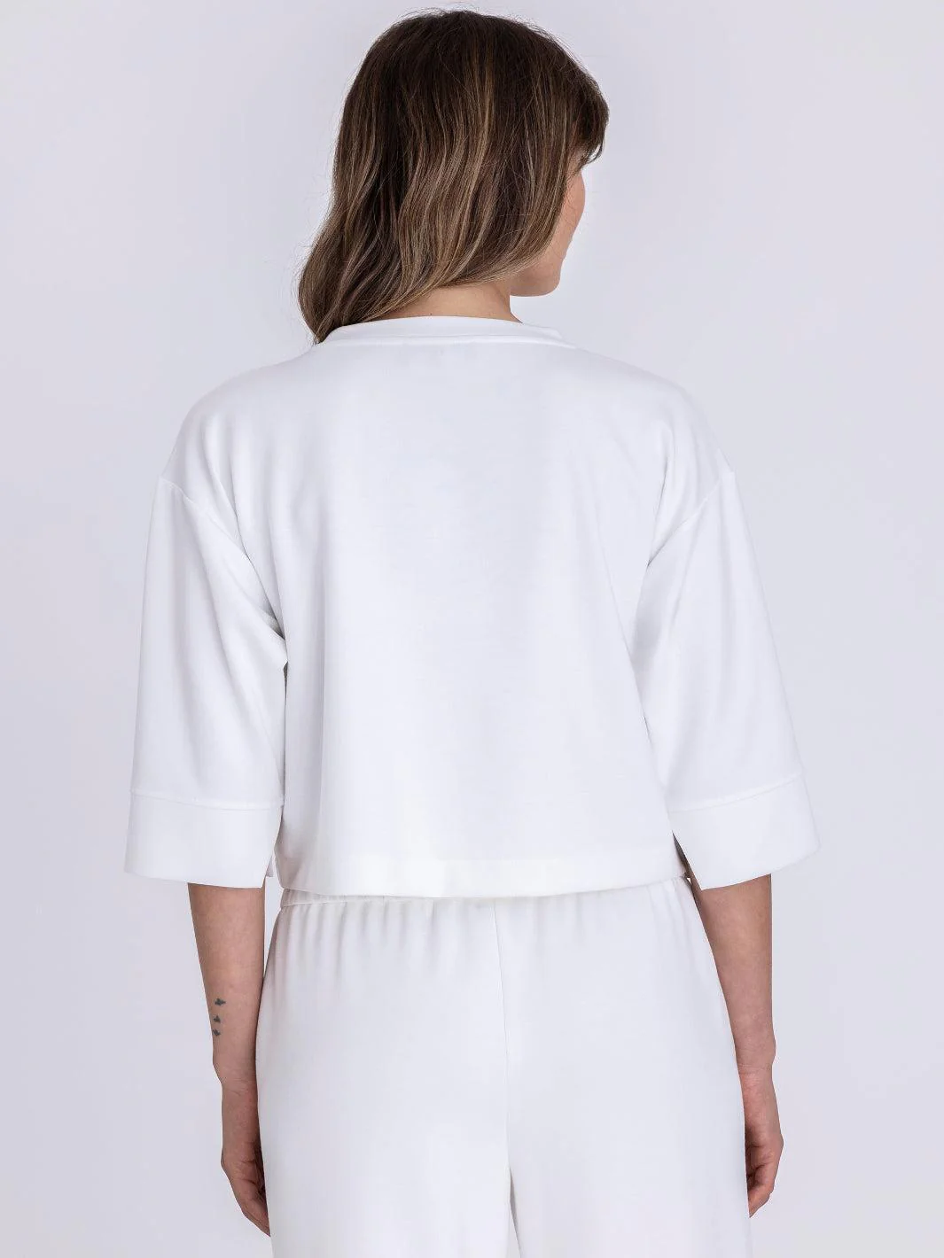 Tuzzi Relaxed Fit Sweatshirt In Ecru 413459 - Image 4