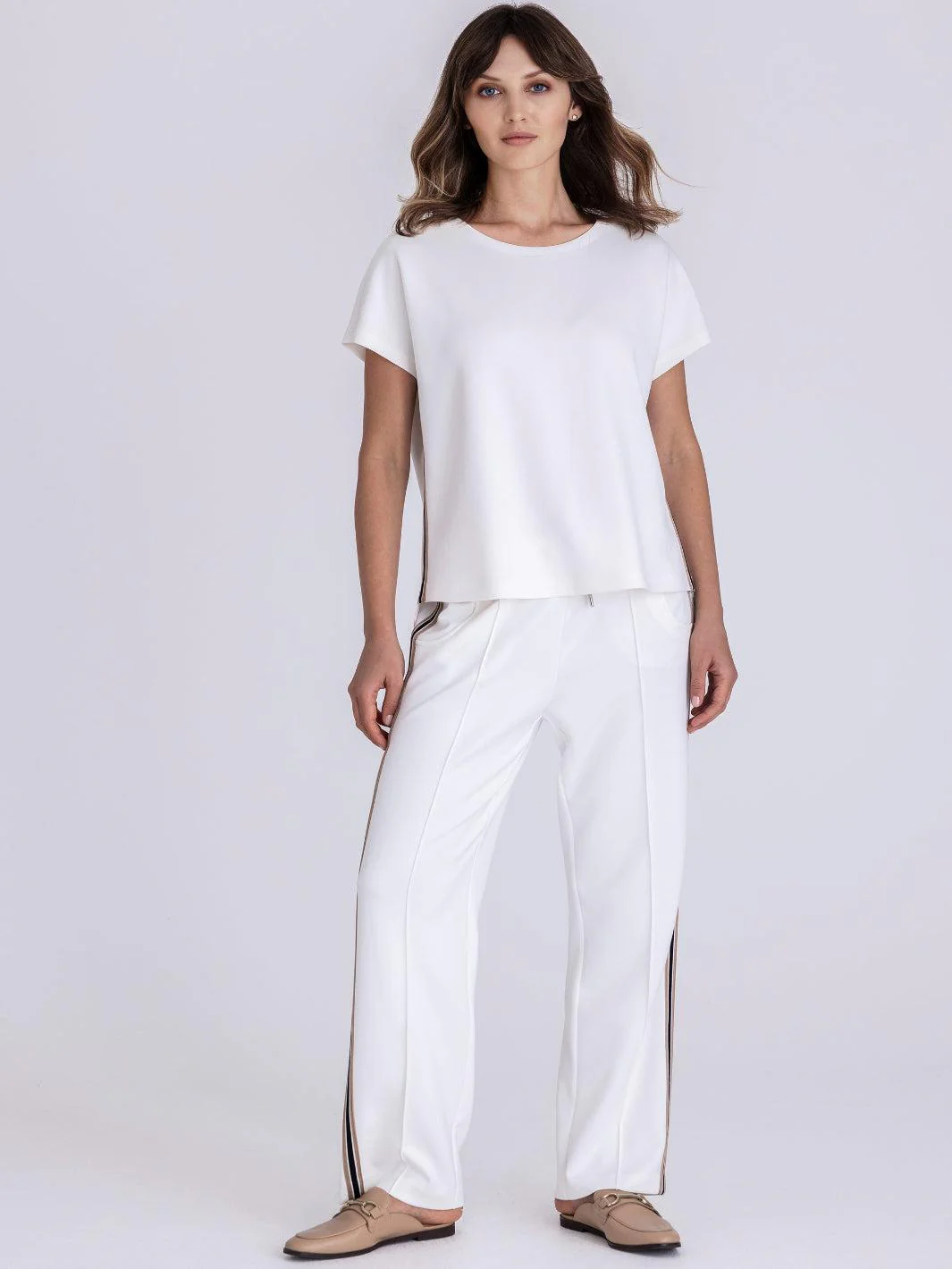 Tuzzi Round Neck Top In Ecru 413400 - Image 2