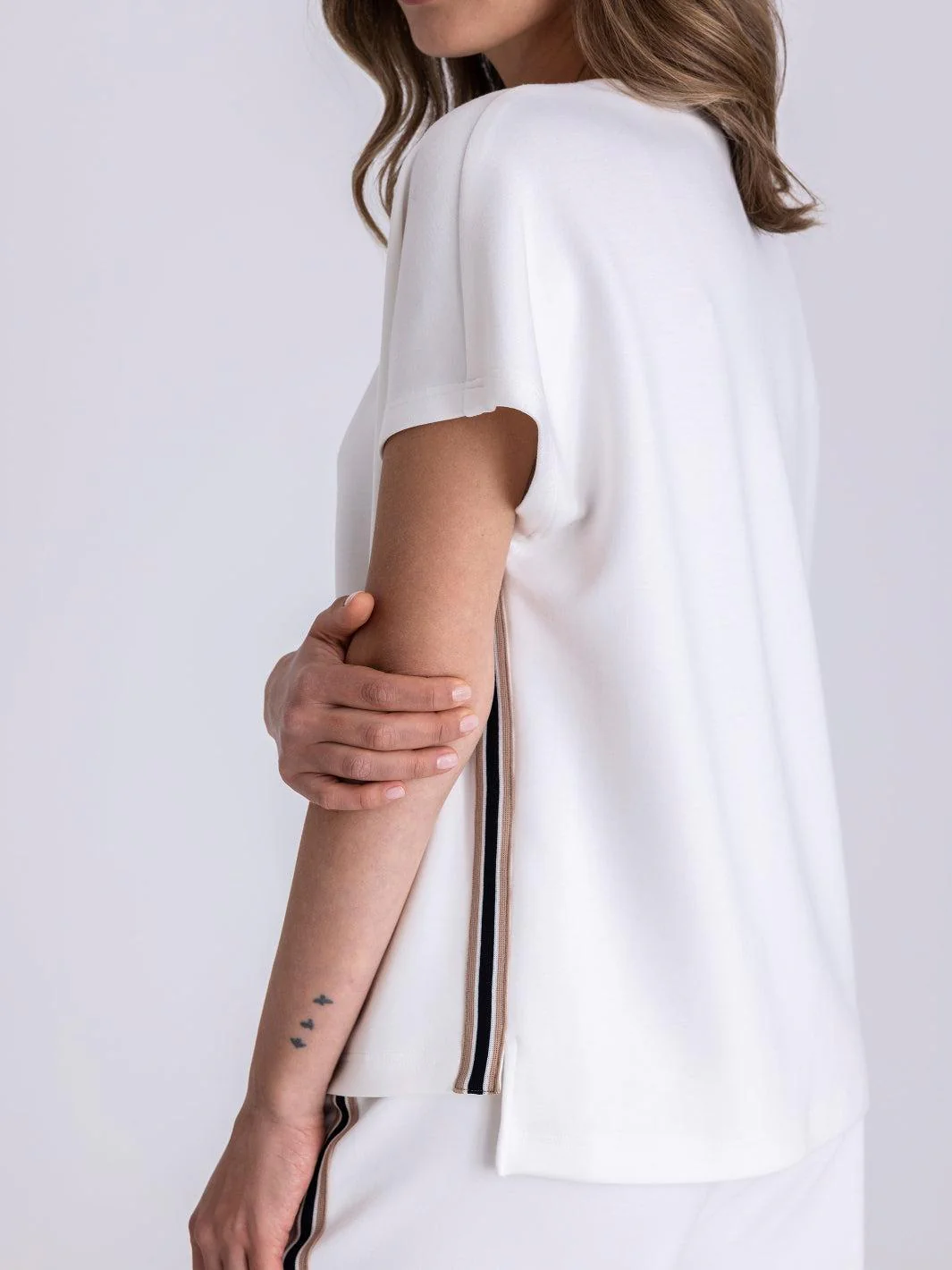 Tuzzi Round Neck Top In Ecru 413400 - Image 3