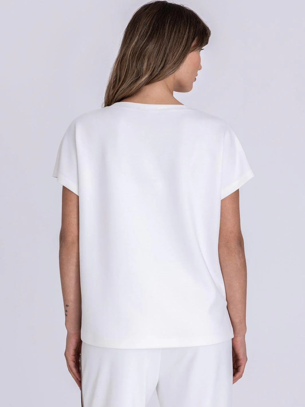 Tuzzi Round Neck Top In Ecru 413400 - Image 4