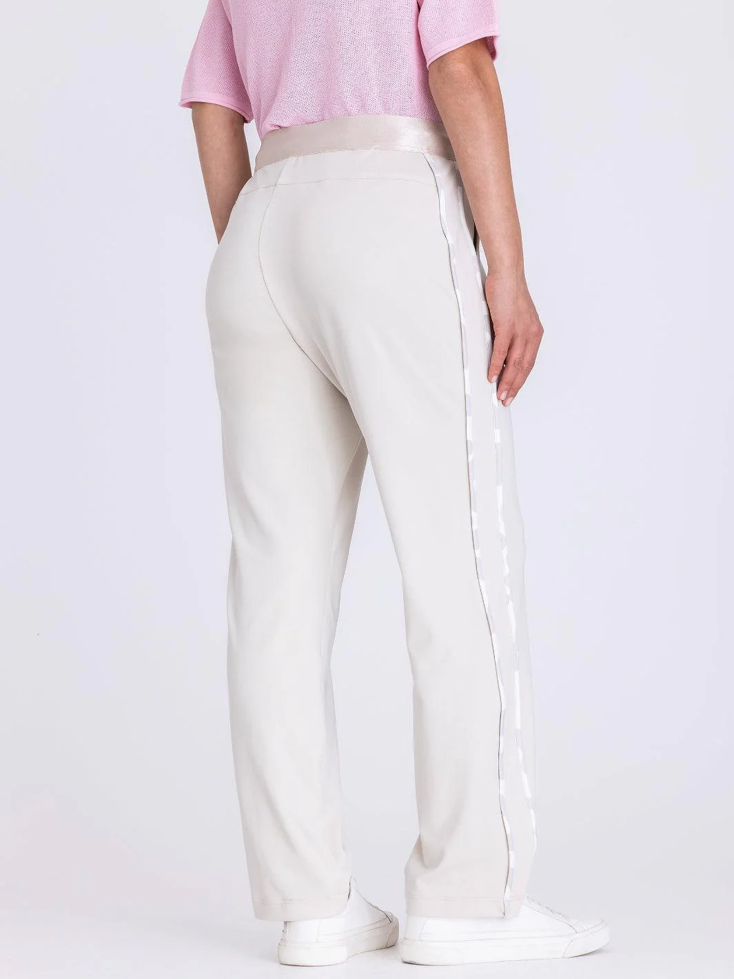 Tuzzi Straight Leg Trouser With Side Detail In Ecru 416600 - Image 4