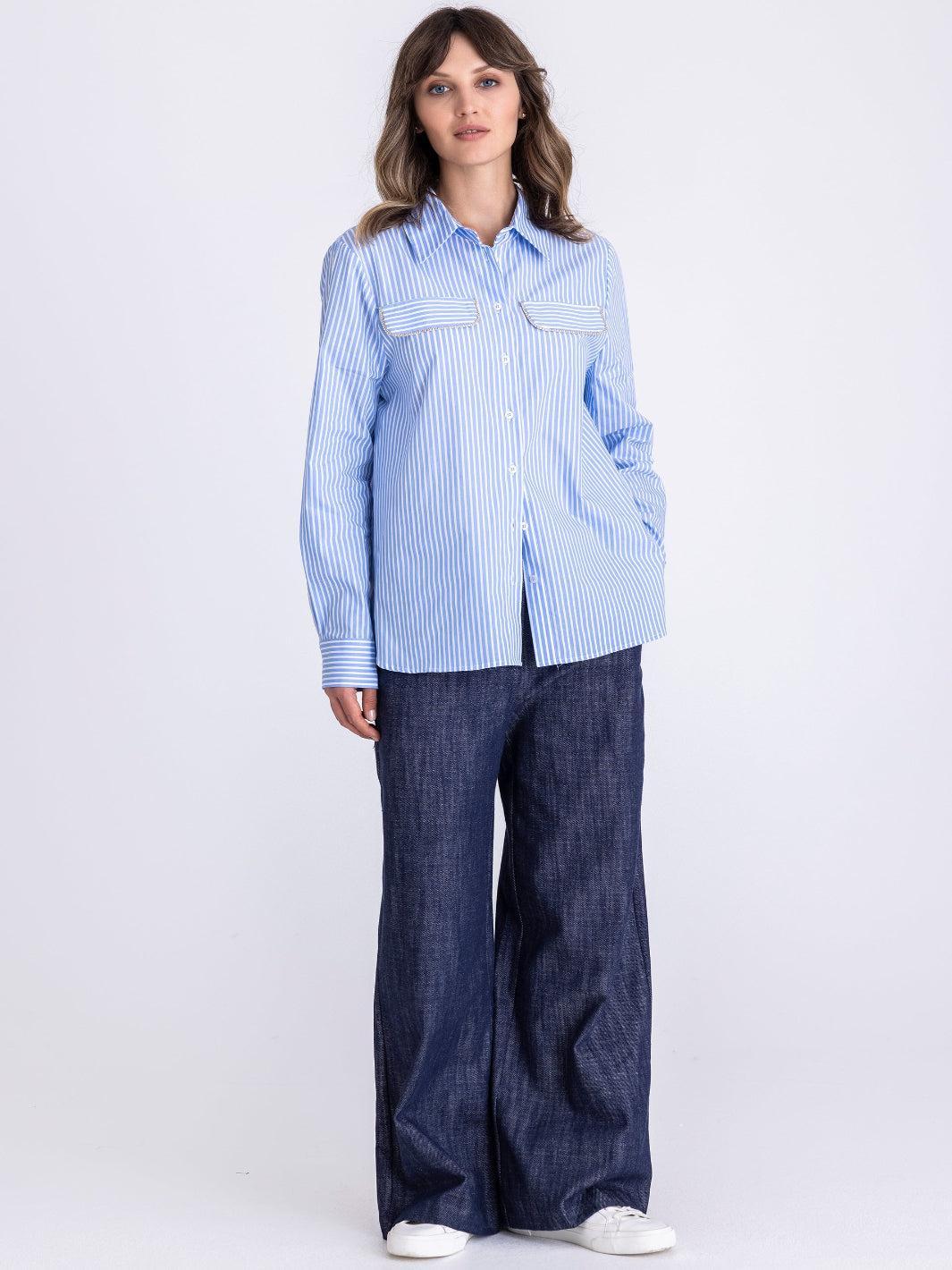 Tuzzi Striped Shirt In Blue 445154 - Image 2