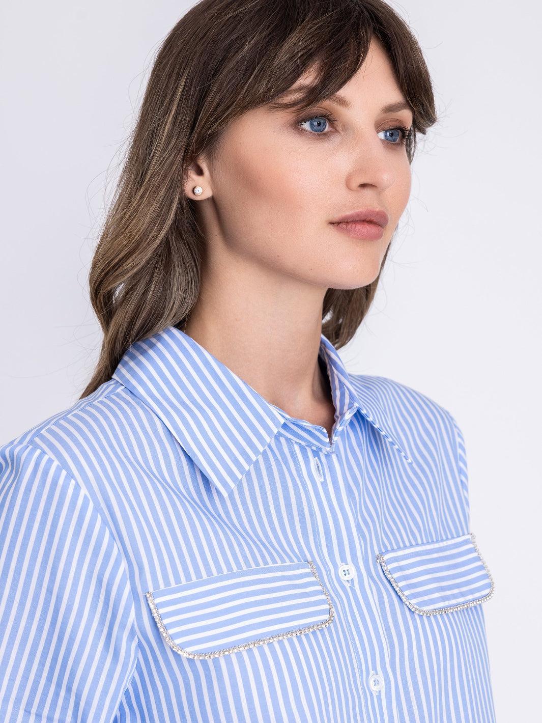 Tuzzi Striped Shirt In Blue 445154 - Image 3