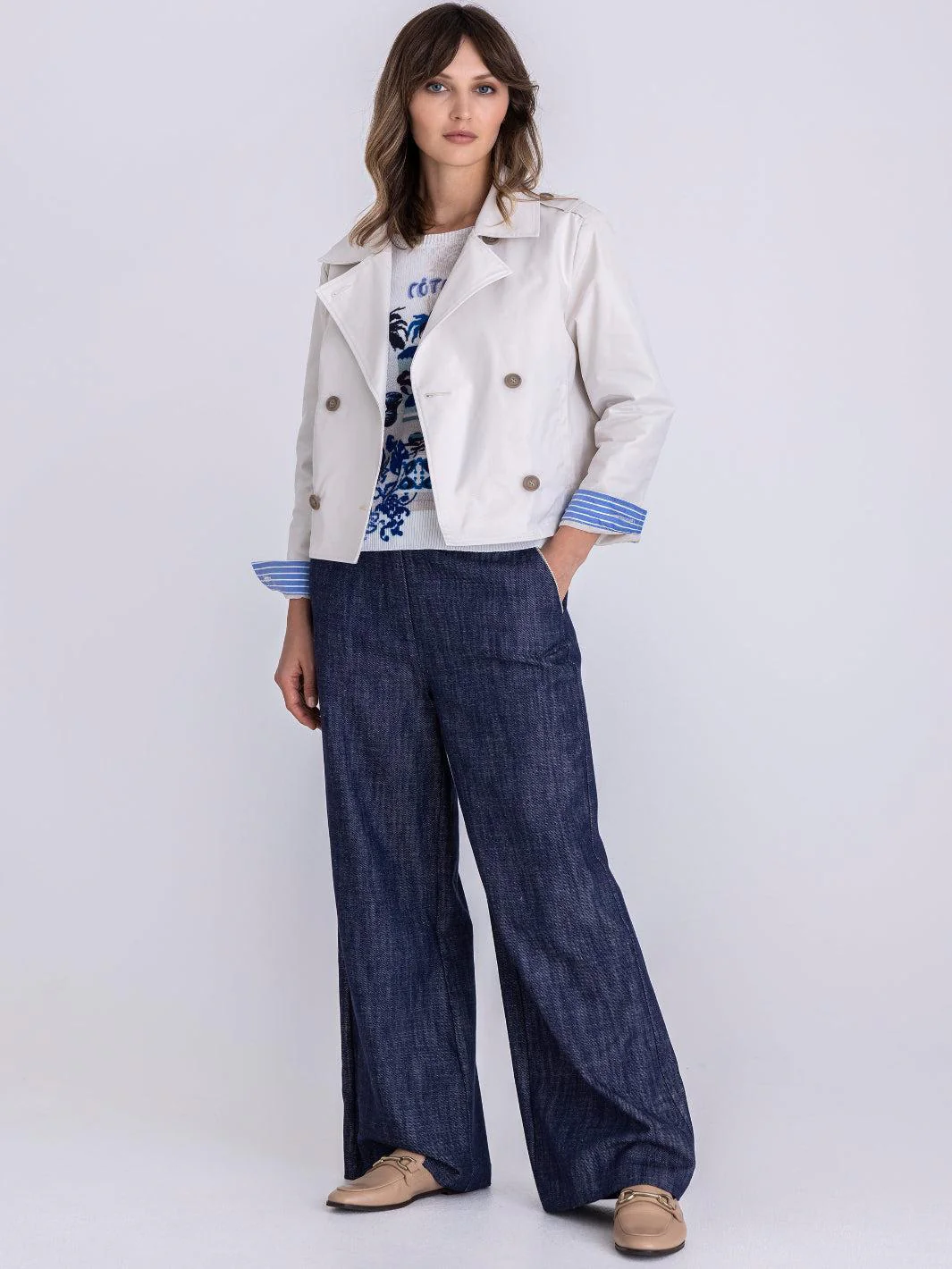 Tuzzi Trench Jacket In Neutral 412950 - Image 3