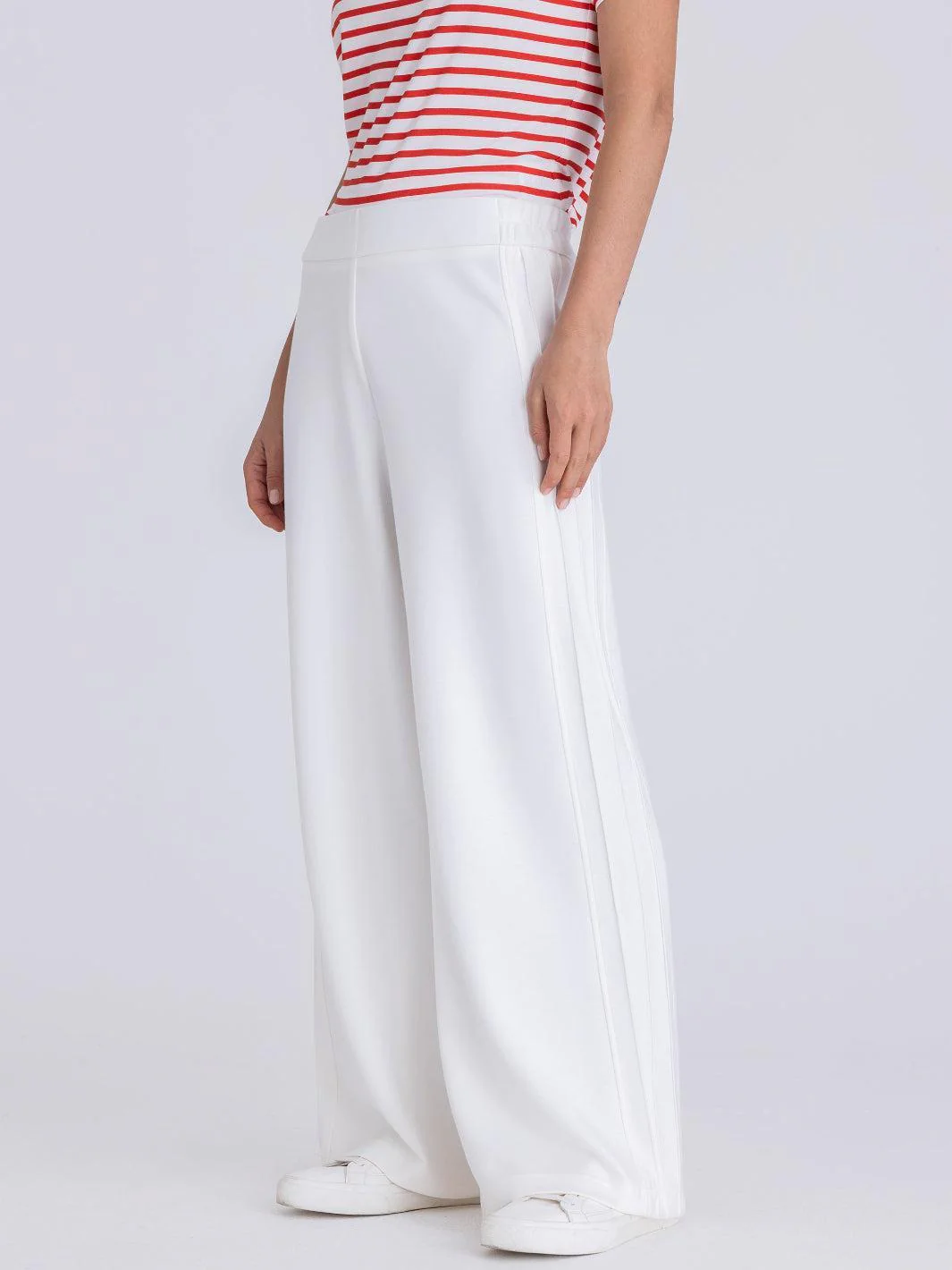 Tuzzi Wide Leg Trousers In Ecru 451601 - Image 2